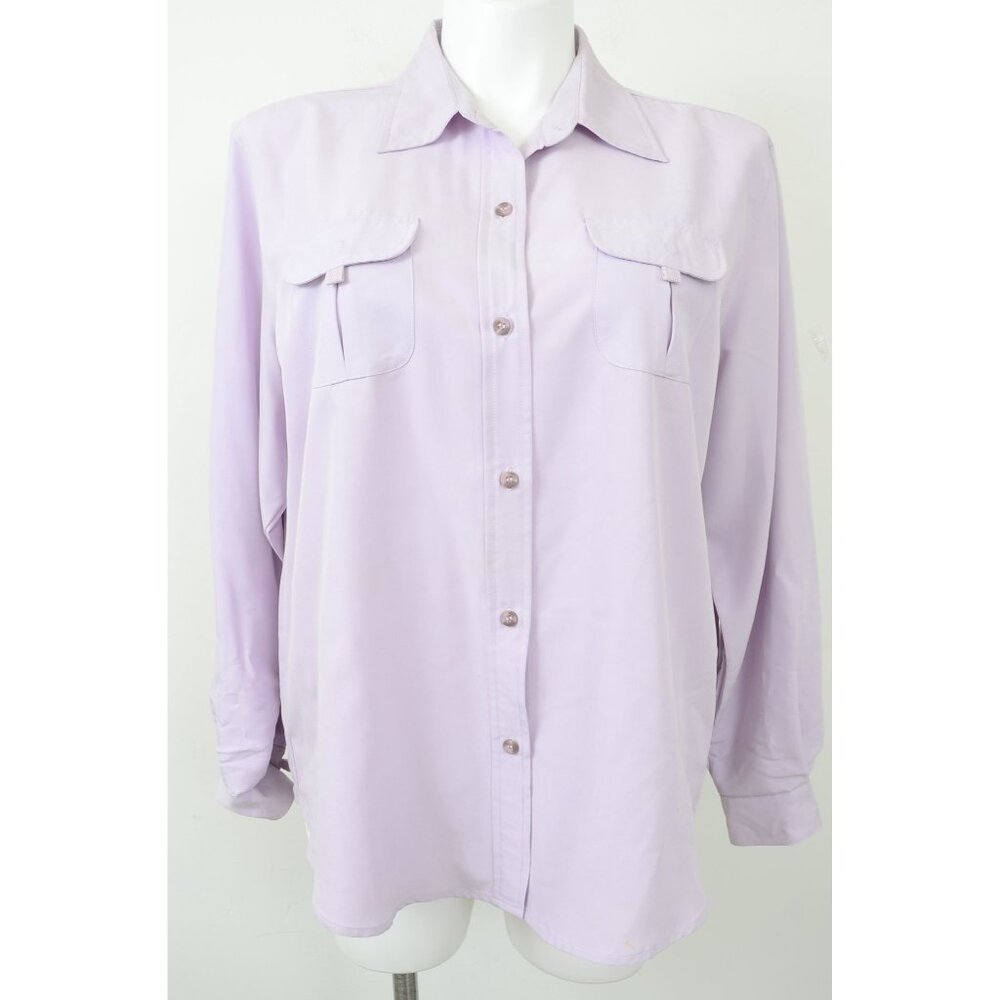 Shaver Lake Woman‎ PLUS Size 20W Button Down Utility Shirt Blouse Career Office